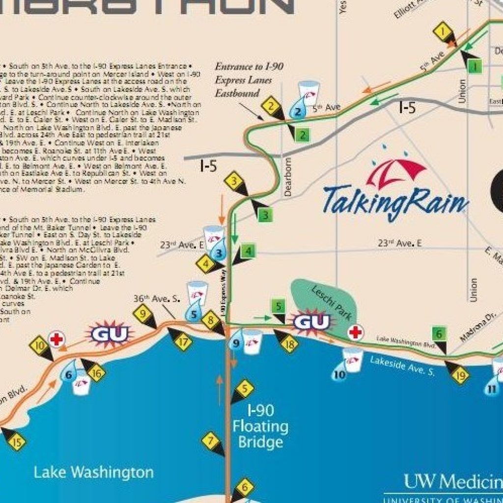 2012 Seattle Marathon Course Map